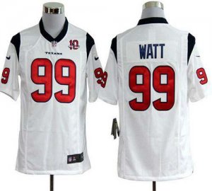 Jerseys Factory Cheap Nike Texans #99 J.J. Watt White With 10th