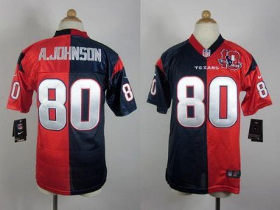 Jerseys Factory Cheap Nike Texans #80 Andre Johnson Navy Blue/Re