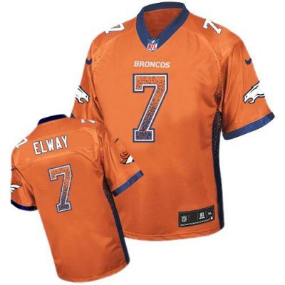 Jerseys Factory Cheap Nike Broncos #7 John Elway Orange Team Col