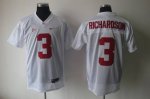 Jerseys Factory Cheap Crimson Tide #3 Trent Richardson White Emb