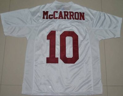 Jerseys Factory Cheap Crimson Tide #10 AJ McCarron White Embroid