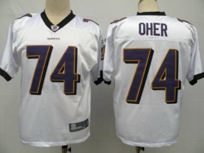 Jerseys Factory Cheap Ravens #74 Michael Oher White Stitched NFL
