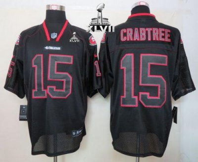 Jerseys Factory Cheap Nike 49ers #15 Michael Crabtree Lights Out