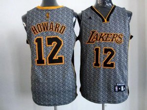 Jerseys Factory Cheap Lakers #12 Dwight Howard Grey Static Fashi