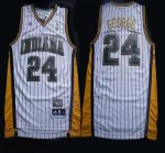 Jerseys Factory Cheap Pacers #24 Paul George White Throwback Emb