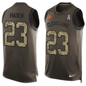 Jerseys Factory Cheap Nike Browns #23 Joe Haden Green Men's Stit