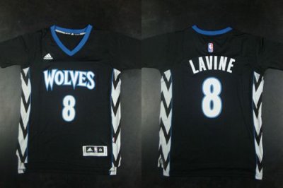 Jerseys Factory Cheap Timberwolves #8 Zach LaVine Black Alternat