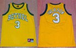 Jerseys Factory Cheap 76ers #3 Allen Iverson Yellow Bethel High