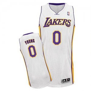 Jerseys Factory Cheap Revolution 30 Lakers #0 Nick Young White S