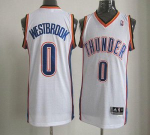 Jerseys Factory Cheap Thunder #0 Russell Westbrook White Revolut