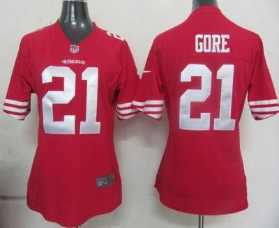 Jerseys Factory Cheap Nike 49ers #21 Frank Gore Red Team Color W