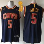 Jerseys Factory Cheap Revolution 30 Cavaliers #5 J.R. Smith Navy