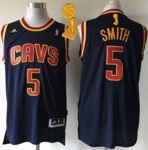 Jerseys Factory Cheap Revolution 30 Cavaliers #5 J.R. Smith Navy