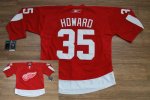Jerseys Factory Cheap Red Wings 35# Hdward Embroidered Red NHL J