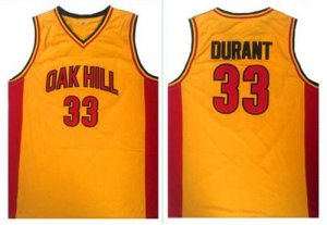 Jerseys Factory Cheap Warriors #33 Kevin Durant Gold Oak Hill Ac