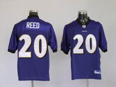 Jerseys Factory Cheap Ravens #20 Ed Reed Purple Home Stitched NF