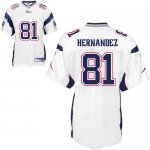 Jerseys Factory Cheap Patriots #81 Aaron Hernandez White Stitche