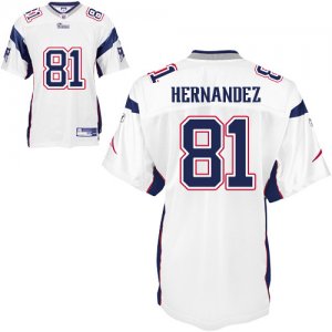 Jerseys Factory Cheap Patriots #81 Aaron Hernandez White Stitche