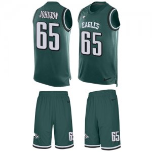 Jerseys Factory Cheap Nike Eagles #65 Lane Johnson Midnight Gree