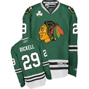Jerseys Factory Cheap Blackhawks #29 Bryan Bickell Green Embroid