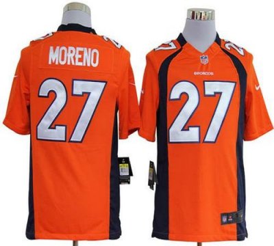 Jerseys Factory Cheap Nike Broncos #27 Knowshon Moreno Orange Te