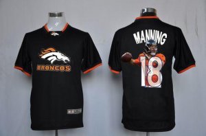 Jerseys Factory Cheap Nike Broncos #18 Peyton Manning Black Men'