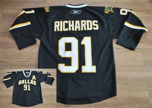 Jerseys Factory Cheap Stars #91 Brad Richards Embroidered Black