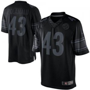 Jerseys Factory Cheap Nike Steelers #43 Troy Polamalu Black Men'