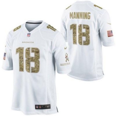 Jerseys Factory Cheap Nike Broncos #18 Peyton Manning White Men'