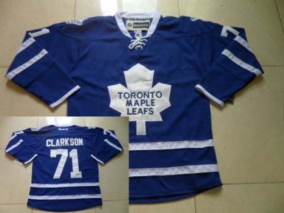 Jerseys Factory Cheap Maple Leafs #71 David Clarkson Blue Home E