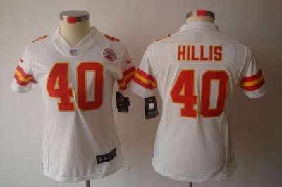 Jerseys Factory Cheap Nike Chiefs #40 Peyton Hillis White Women'
