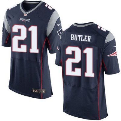 Jerseys Factory Cheap Nike Patriots #21 Malcolm Butler Navy Blue