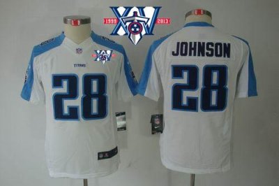 Jerseys Factory Cheap Nike Titans #28 Chris Johnson White With 1