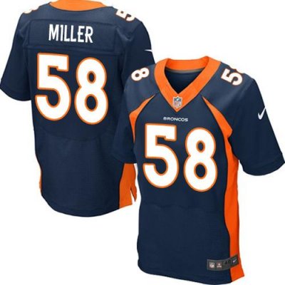 Jerseys Factory Cheap Nike Broncos #58 Von Miller Navy Blue Alte