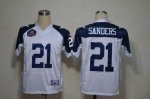 Jerseys Factory Cheap Cowboys #21 Deion Sanders White Thanksgivi