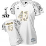 Jerseys Factory Cheap Steelers #43 Troy Polamalu White Women's Z
