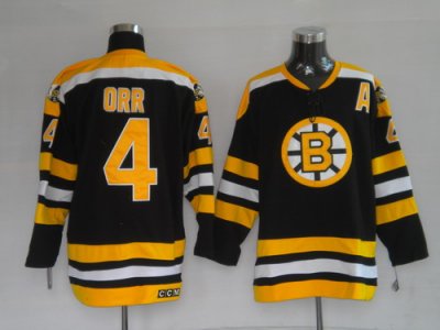 Jerseys Factory Cheap Bruins #4 Bobby Orr CCM Black Embroidered