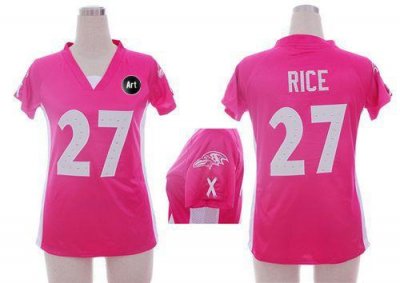 Jerseys Factory Cheap Nike Ravens #27 Ray Rice Pink Draft Him Na