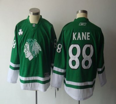 Jerseys Factory Cheap Blackhawks #88 Patrick Kane Green St. Patt