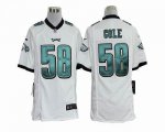 Jerseys Factory Cheap Nike Eagles #58 Trent Cole White Men's Emb