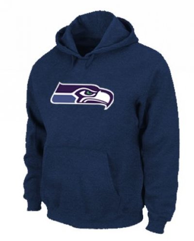 Jerseys Factory Cheap Seattle Seahawks Logo Pullover Hoodie Dark