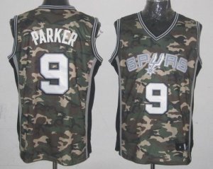 Jerseys Factory Cheap Spurs #9 Tony Parker Camo Stealth Collecti