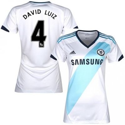 Jerseys Factory Cheap Women's Chelsea #4 David Luiz Away Soccer
