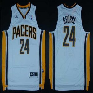 Jerseys Factory Cheap Pacers #24 Paul George White Home Stitched