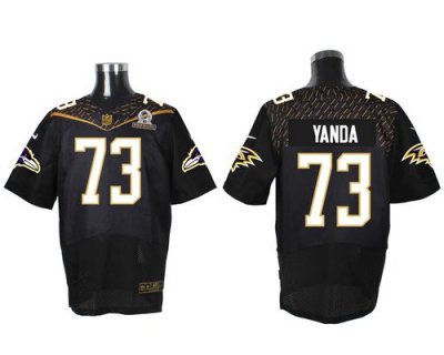 Jerseys Factory Cheap Nike Ravens #73 Marshal Yanda Black 2016 P