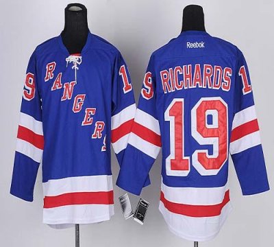 Jerseys Factory Cheap Rangers #19 Brad Richards Blue Embroidered