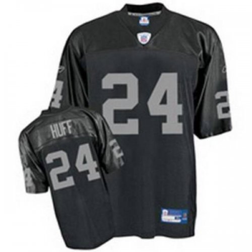 Jerseys Factory Cheap Raiders Michael Huff #24 Stitched Black NF