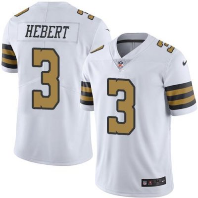 Jerseys Factory Cheap Nike Saints #3 Bobby Hebert White Men's St