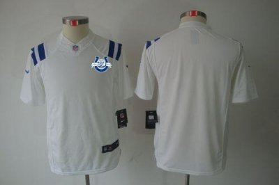 Jerseys Factory Cheap Nike Colts Blank White With 30TH Seasons P