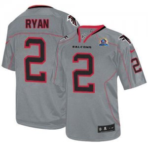 Jerseys Factory Cheap Nike Falcons #2 Matt Ryan Lights Out Grey